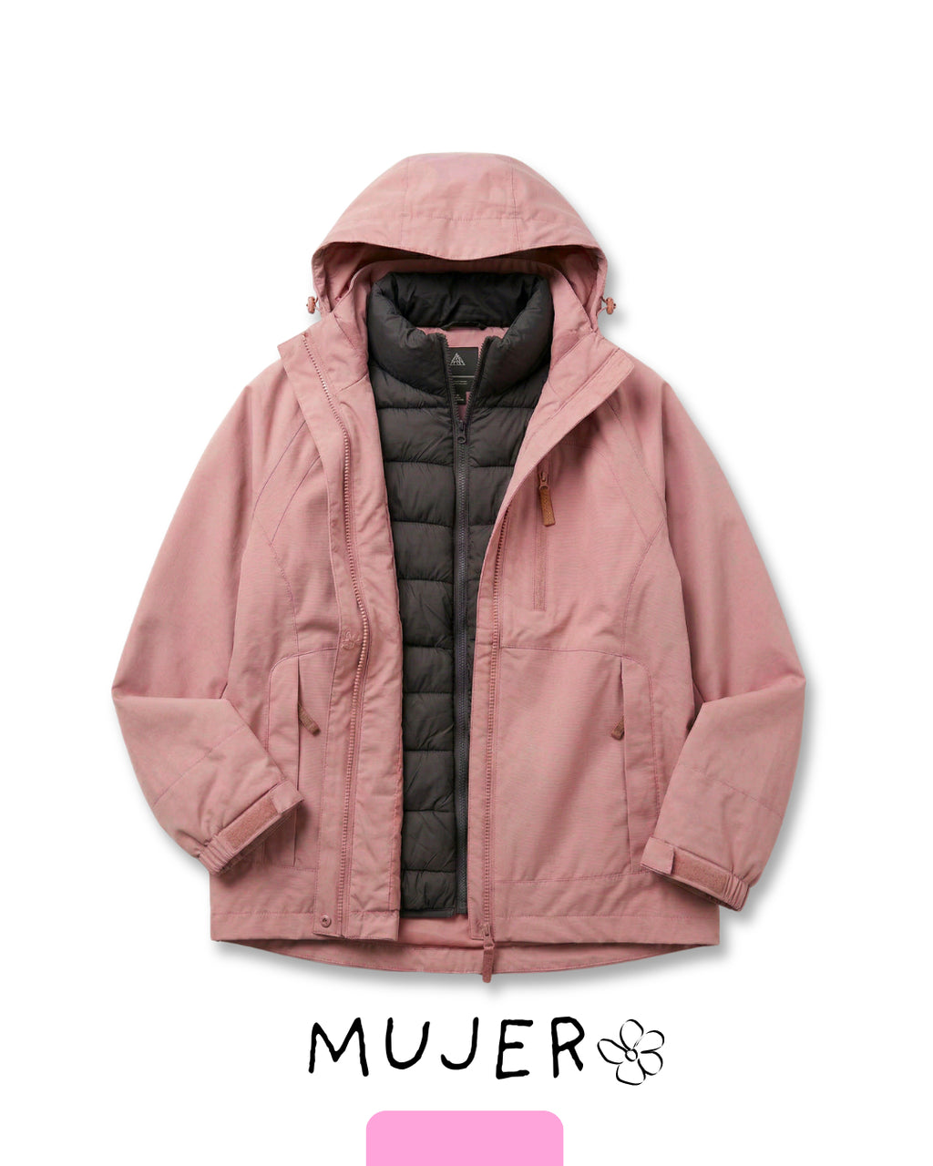 2x1 - Campera Aconcagua 3 en 1 desmontable e impermeable - Unisex
