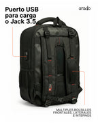 Mochila Puna 30L Impermeable, Puerto USB y Antirrobo