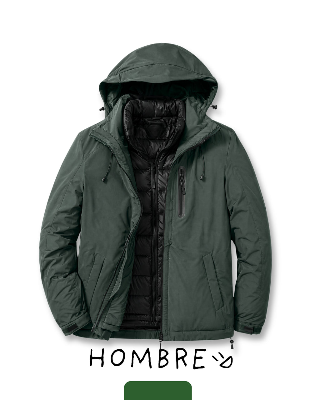 2x1 - Campera Aconcagua 3 en 1 desmontable e impermeable - Unisex