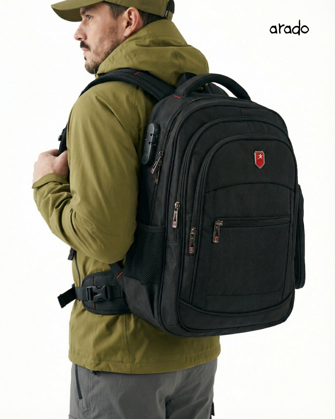 Mochila Puna 30L Impermeable, Puerto USB y Antirrobo
